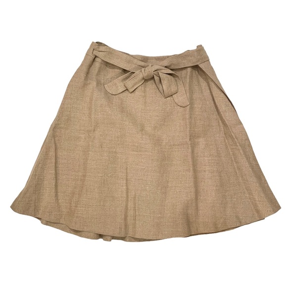 Vintage Dresses & Skirts - Y2K Vintage 90s True Wrap 100% Linen Mini Skirt OS